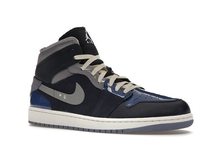 Jordan 1 Mid SE Craft Obsidian French Blue Ashen Slate White