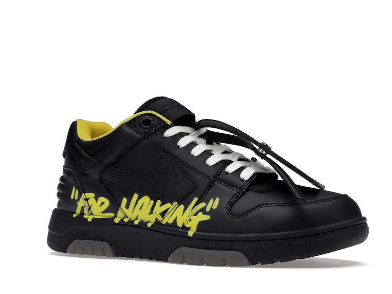 OFF-WHITE Out Of Office "OOO" Low Tops For Walking Black Yellow