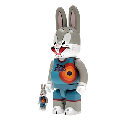 Bearbrick x Space Jam: A New Legacy Rabbrick Bugs Bunny 100% & 400% Set Grey