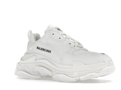 Balenciaga Triple S Synthetic Leather Triple White (Women's)