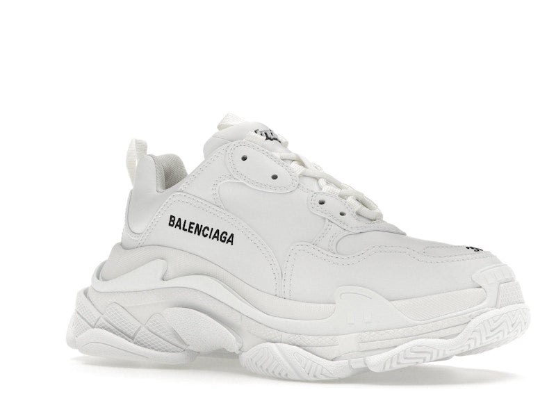 Balenciaga Triple S Synthetic Leather Triple White (Women's)