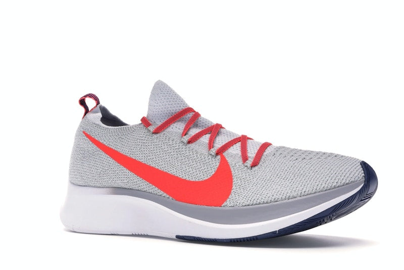 Nike Zoom Fly Flyknit Pure Platinum Bright Crimson