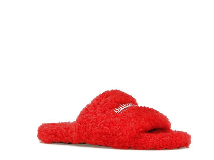 Balenciaga Furry Slide Red White (Women's)
