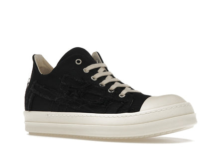 Rick Owens DRKSHDW Slashed Low Sneaks Black Milk
