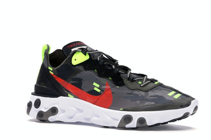 Nike React Element 87 Medium Olive Bright Crimson