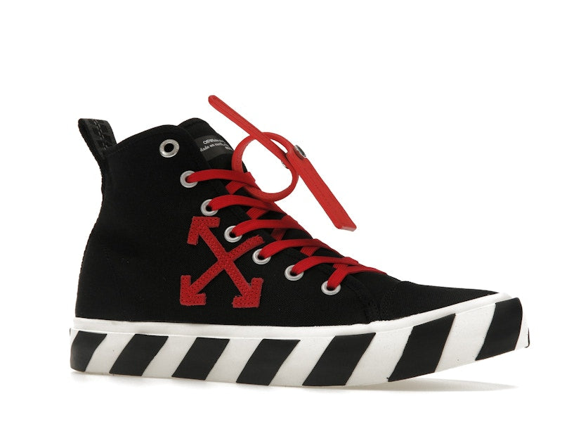 OFF-WHITE Vulcanized Hi Black Red Canvas
