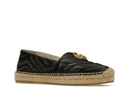 Gucci Double G Espadrille Black Leather
