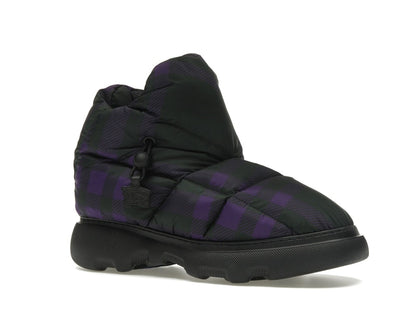 Burberry Check Pillow Boot Black Purple (Women's)