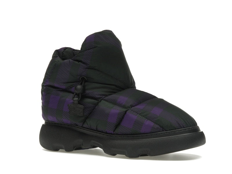 Burberry Check Pillow Boot Black Purple (Women's)