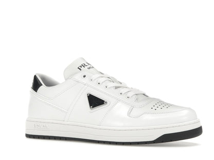Prada Downtown Low Top Sneakers Leather White White Black