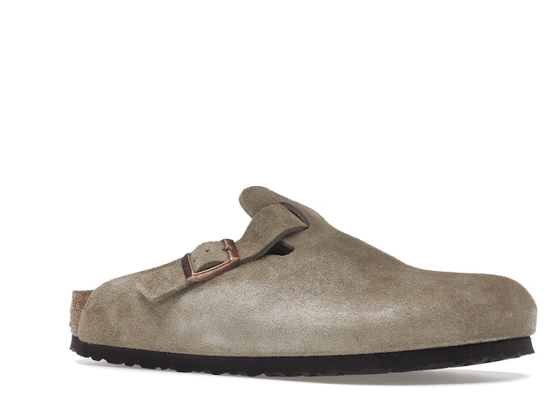 Birkenstock Boston Soft Footbed Suede Taupe