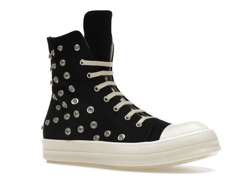Rick Owens DRKSHDW Sneaks Studded Eyelets Black Milk