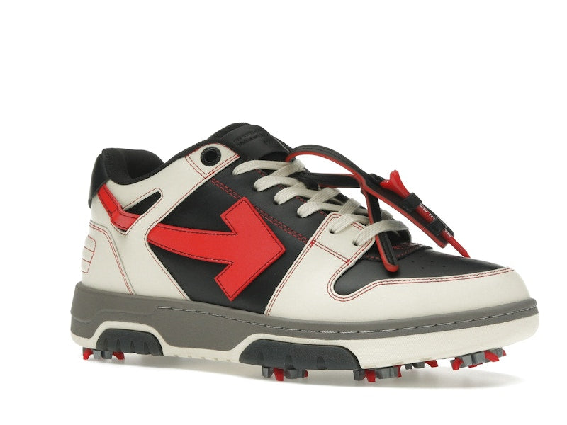 OFF-WHITE Out Of Office OOO Low Tops Golf Paris Hilinski Red Black