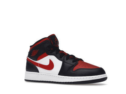 Air Jordan 1 Mid Black Fire Red (GS)