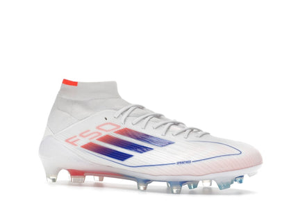 adidas F50 Elite Mid FG Cloud White Lucid Blue Solar Red (Women's)