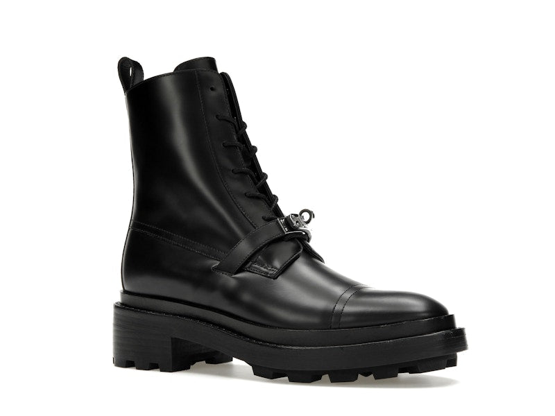 Hermes Funk Ankle Boot Noir Calfskin Leather