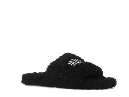 Balenciaga Paris Furry Slide Black (Women's)