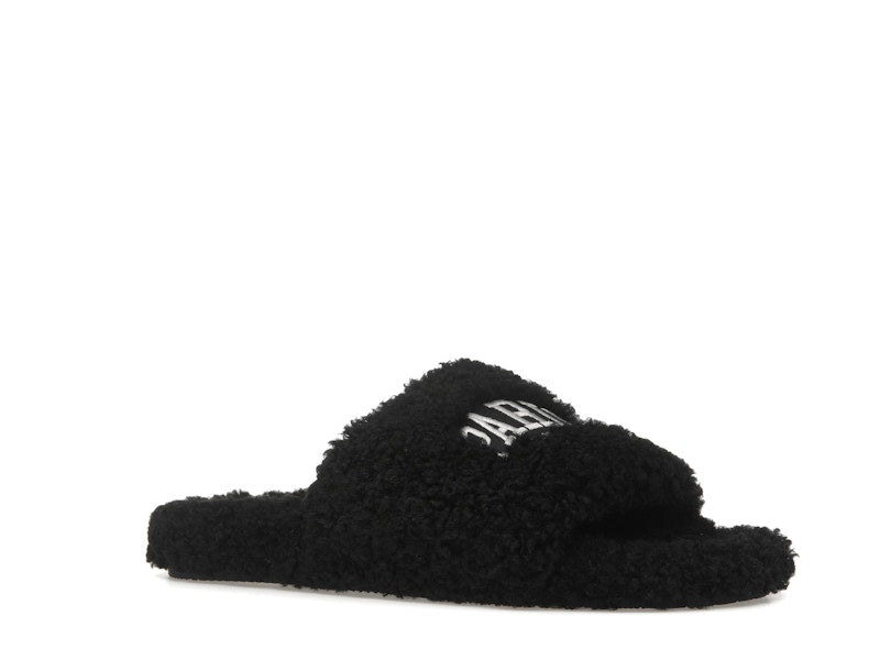 Balenciaga Paris Furry Slide Black (Women's)