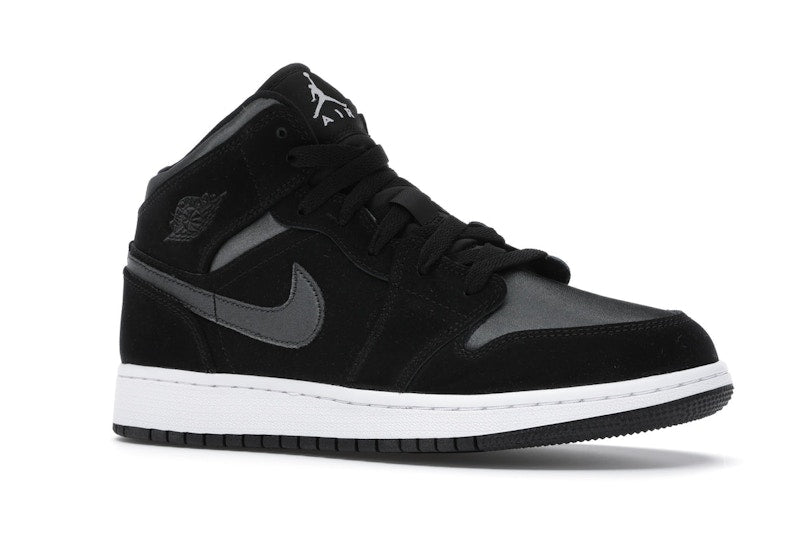 Jordan 1 Mid White Black Grey (GS)