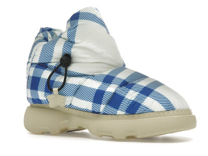 Burberry Check Pillow Boots Blue White