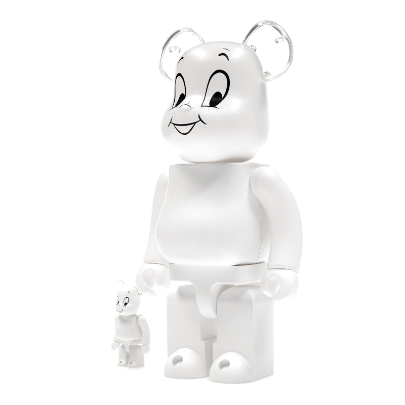 Bearbrick Casper the Friendly Ghost 100% & 400% Set White