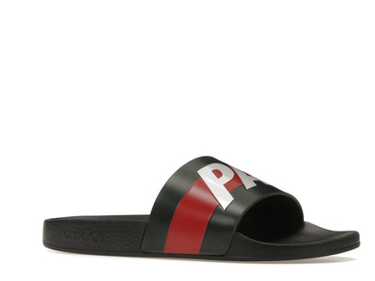 Palace x Gucci Logo Web Slide Sandal Black