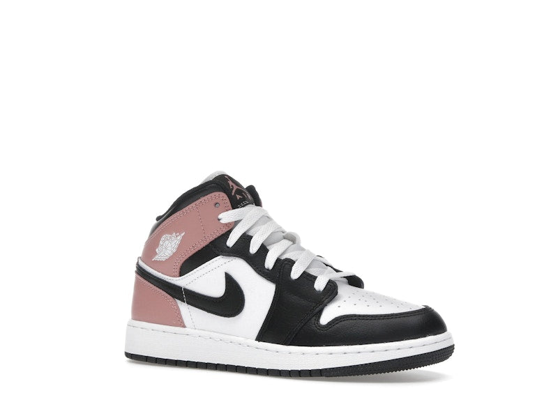 Jordan 1 Mid White Rust Pink Black (GS)