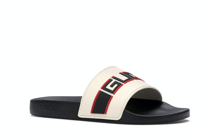 Gucci Stripe Slide White