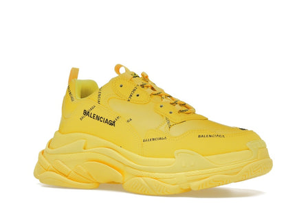 Balenciaga Triple S Allover Logo Yellow