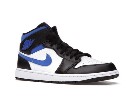Jordan 1 Mid White Black Racer Blue