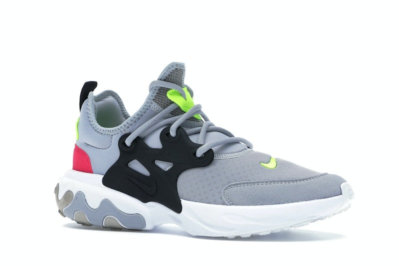 Nike React Presto Wolf Grey Black Rush Pink Volt (GS)