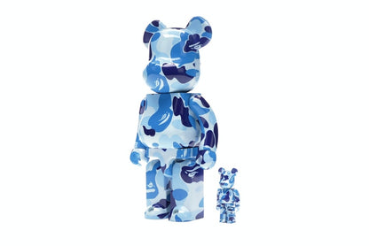Bearbrick A Bathing Ape ABC Camo 100% & 400% Set Blue