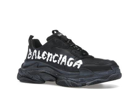 Balenciaga Triple S Black White Graffiti