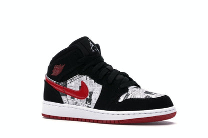 Jordan 1 Mid Newspaper Air Times (GS)