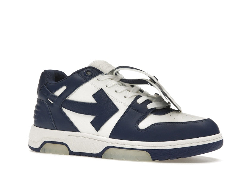 OFF-WHITE Out Of Office OOO Low Tops White Royal Blue