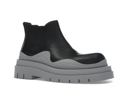 Bottega Veneta Tire Ankle Chelsea Boot Black Vapor