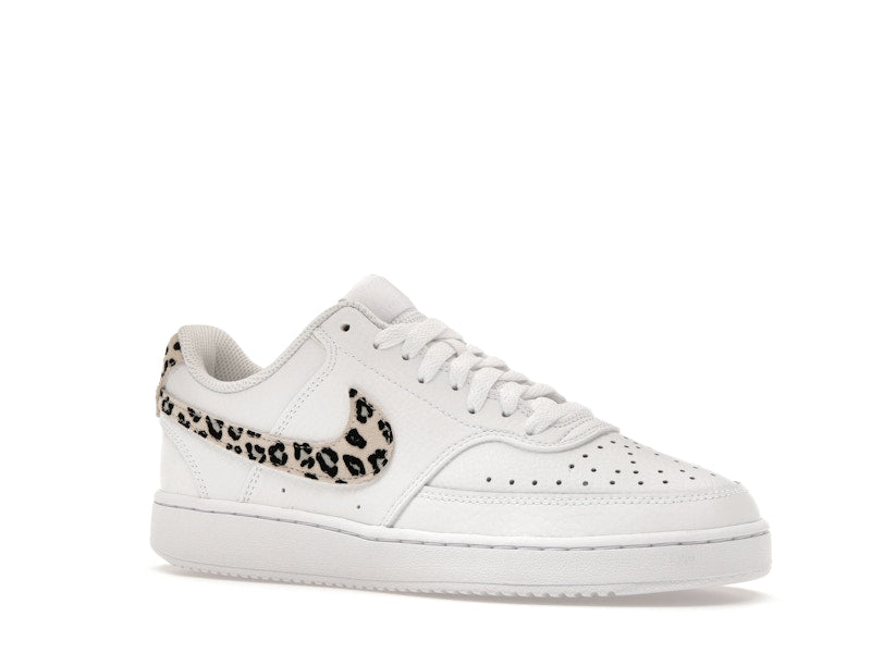 Nike Court Vision Low Leopard Swoosh White (Women's)