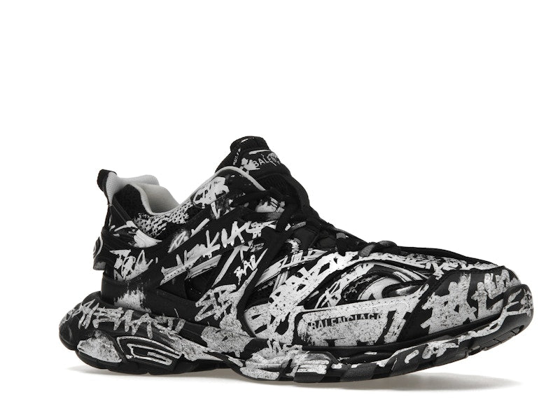 Balenciaga Track Graffiti Black White
