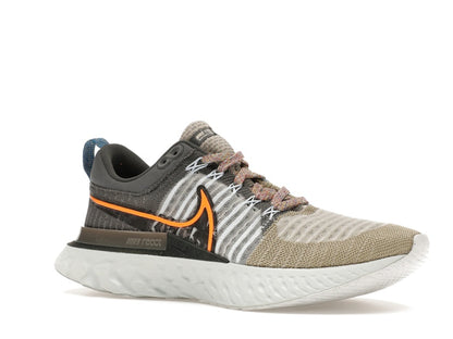 Nike React Infinity Run Flyknit 2 Light Bone Grey Orange
