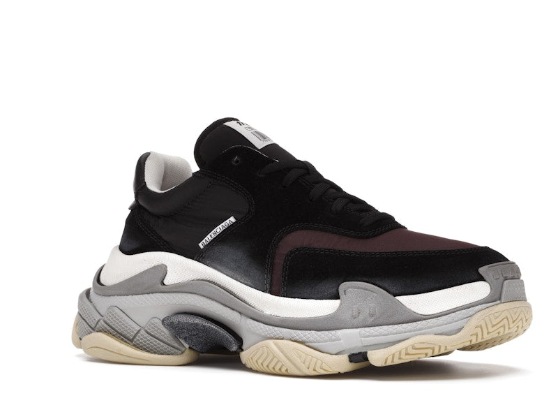 Balenciaga Triple S Black Burgundy
