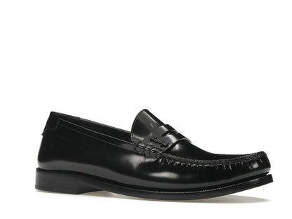 Saint Laurent Le Loafer Penny Slippers Black Leather