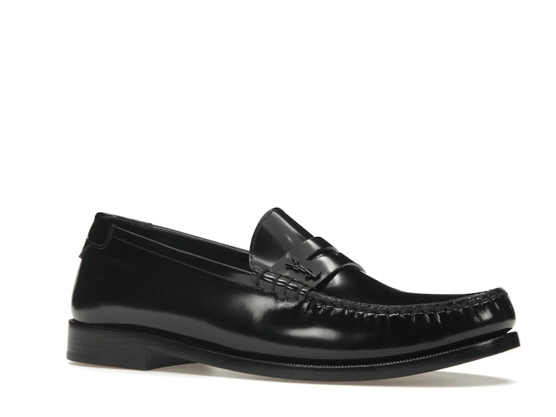 Saint Laurent Le Loafer Penny Slippers Black Leather