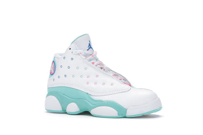 Jordan 13 Retro White Soar Green Pink (PS)