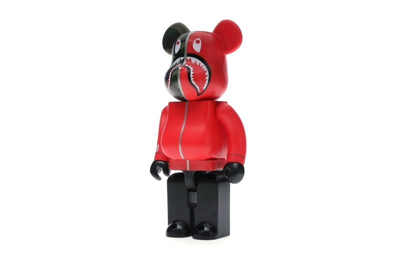 Bearbrick A Bathing Ape 1st Camo Shark 400% Red