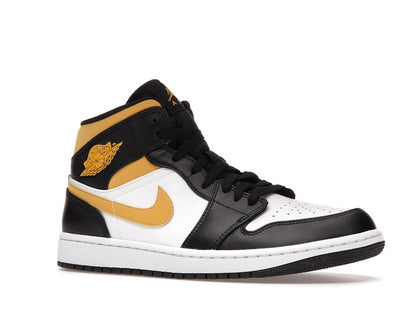 Jordan 1 Mid White Pollen Black