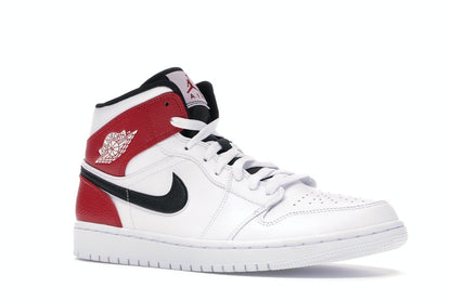 Jordan 1 Mid White Black Gym Red
