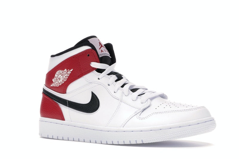 Jordan 1 Mid White Black Gym Red