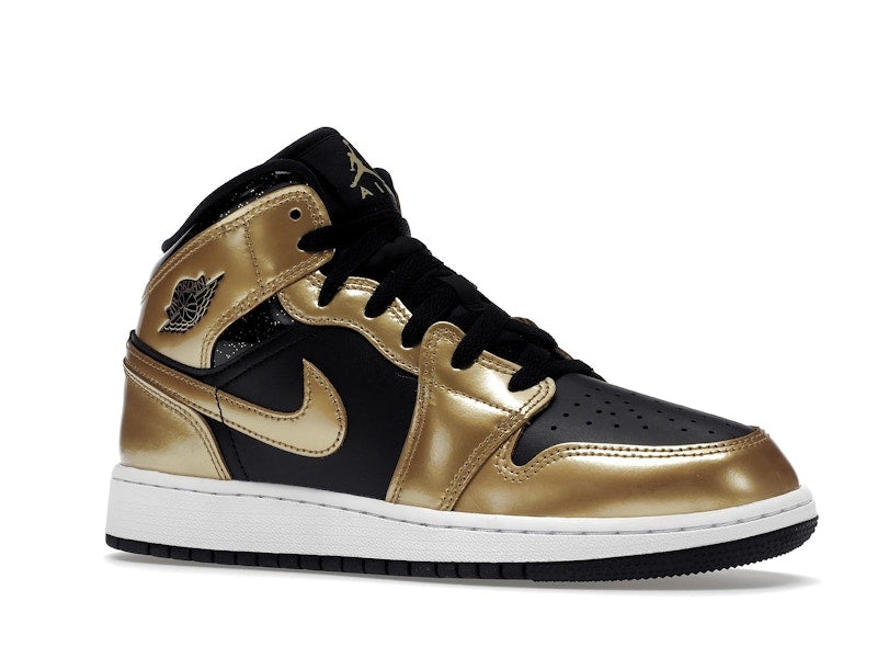 Jordan 1 Mid SE Metallic Gold Black (GS)