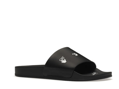 OFF-WHITE Drowning Man Logo Slides Black White FW21