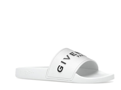 Givenchy Paris Flat Sandals White Black